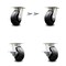Service Caster 5 Inch Kingpinless Rubber on Steel Wheel Caster Swivel Locks 2 Brakes SCC, 2PK SCC-KP30S520-RSR-BSL-2-SLB-2 - alternate 1